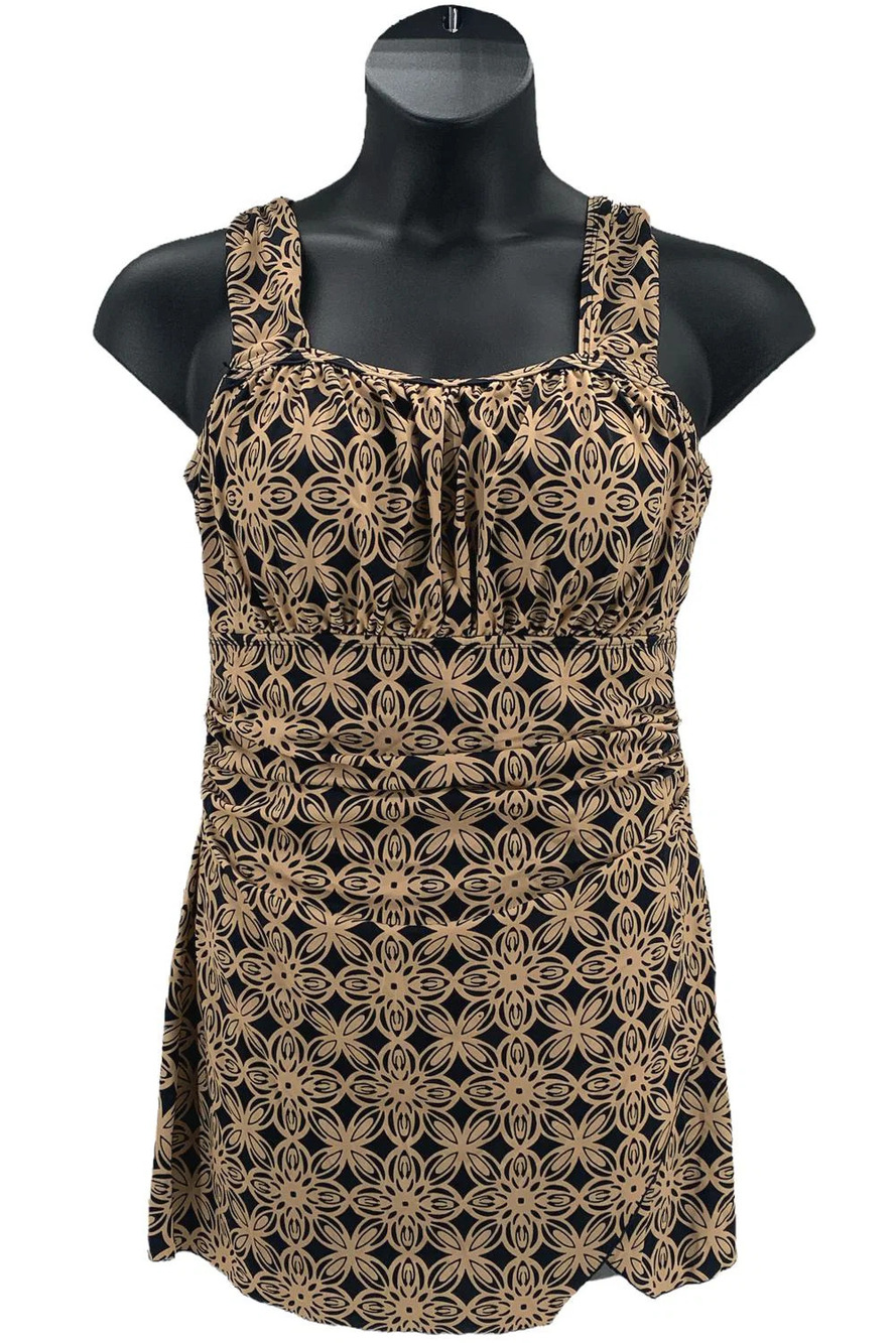 Ambernoon II by Dr. Erum Ilyas UPF50 Wide Strap Swim Dress - Regular